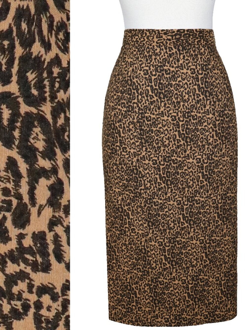 Bettie Page LEOPARD Print Cat Retro 50s Rockabilly VLV Pinup Midi Pencil Skirt S
